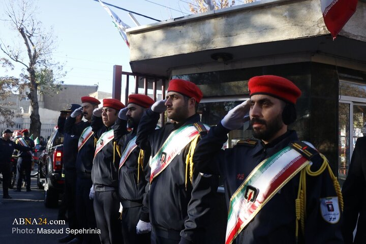 تشییع پیکر شهید آتش نشان صالح امانی در تبریز