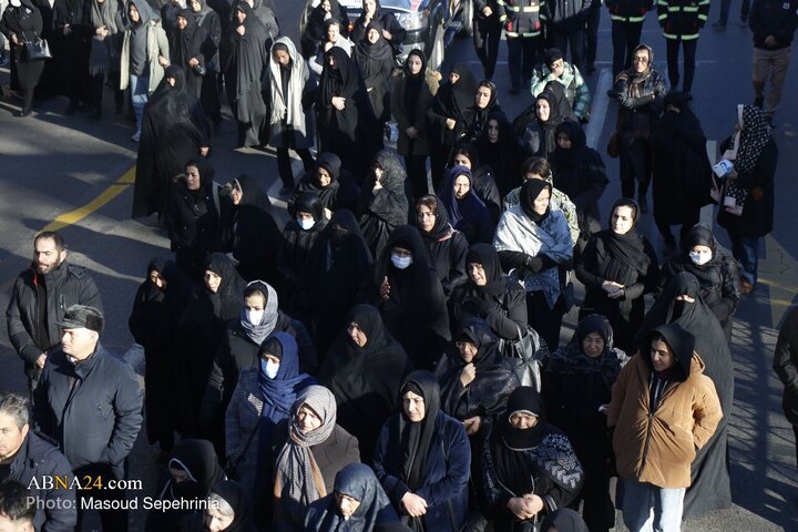 تشییع پیکر شهید آتش نشان صالح امانی در تبریز