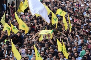 Funeral ceremony for martyred Hezbollah commander held in in southern Lebanon