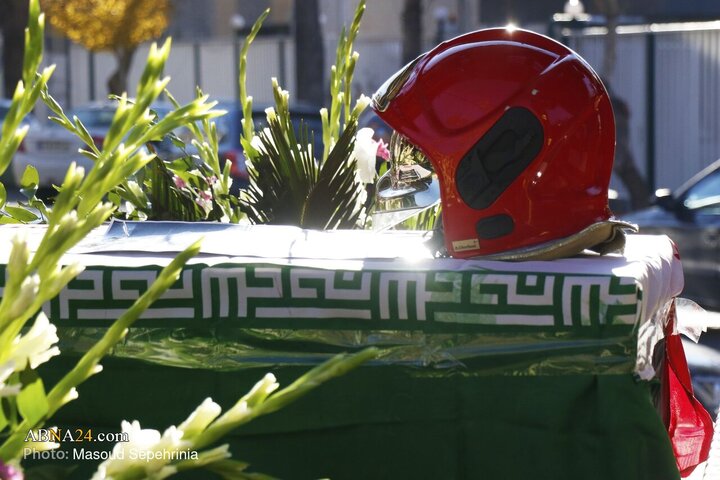 Photos: Funeral ceremony of Martyred Firefighter Saleh Amani in Tabriz