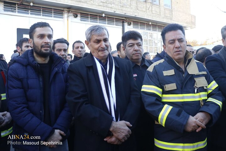 Photos: Funeral ceremony of Martyred Firefighter Saleh Amani in Tabriz