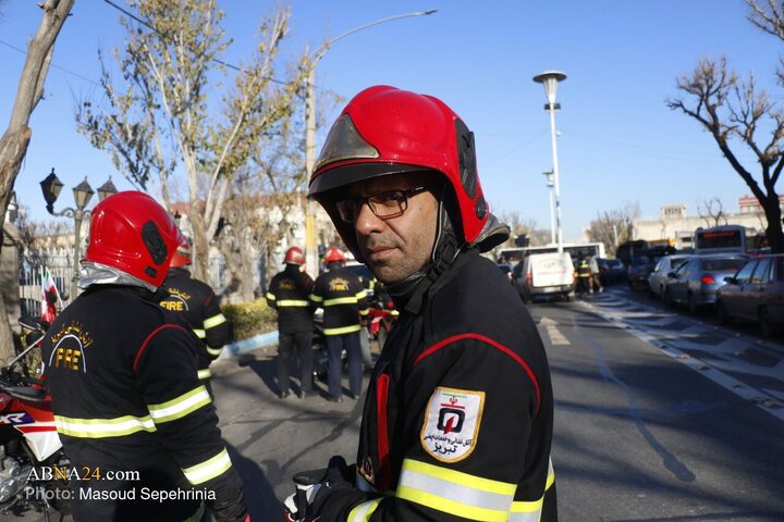 Photos: Funeral ceremony of Martyred Firefighter Saleh Amani in Tabriz