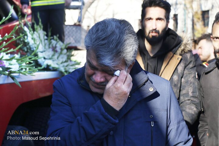 Photos: Funeral ceremony of Martyred Firefighter Saleh Amani in Tabriz