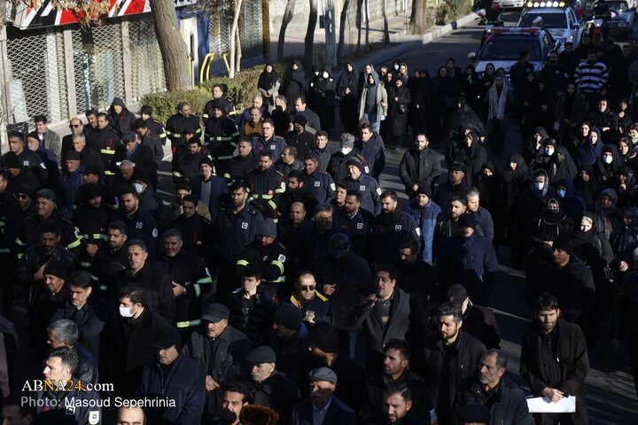 Photos: Funeral ceremony of Martyred Firefighter Saleh Amani in Tabriz