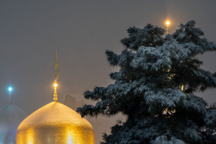 Photos: Autumn Snowfall at Imam Reza Holy Shrine