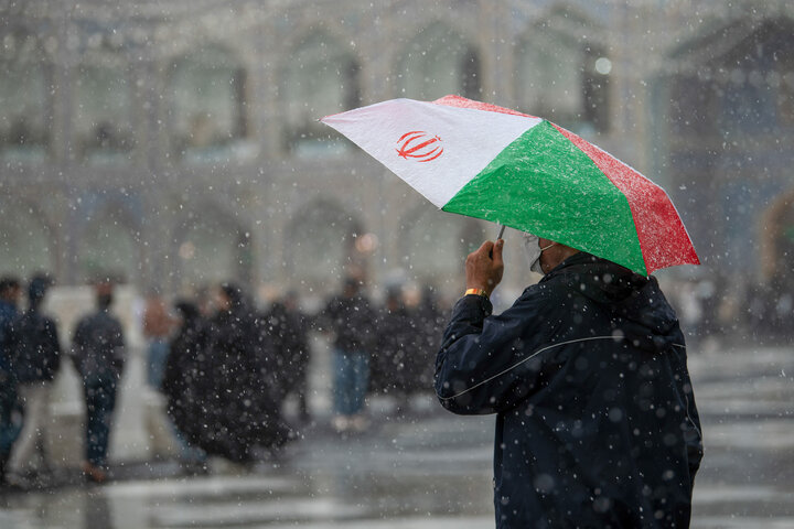 Photos: Autumn Snowfall at Imam Reza Holy Shrine