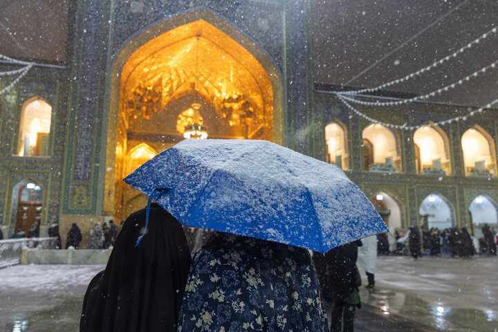 Photos: Autumn Snowfall at Imam Reza Holy Shrine