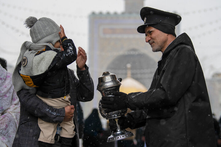 Photos: Autumn Snowfall at Imam Reza Holy Shrine