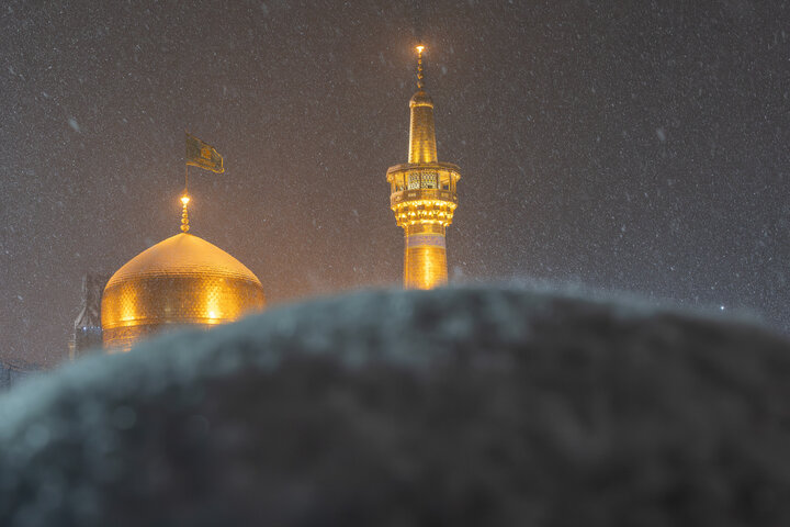 Photos: Autumn Snowfall at Imam Reza Holy Shrine