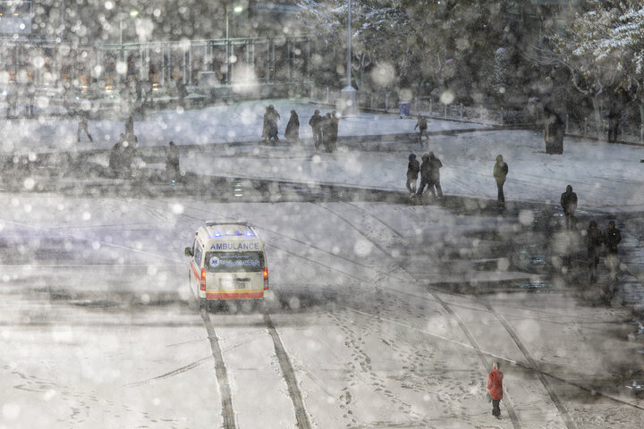 Photos: Autumn Snowfall at Imam Reza Holy Shrine