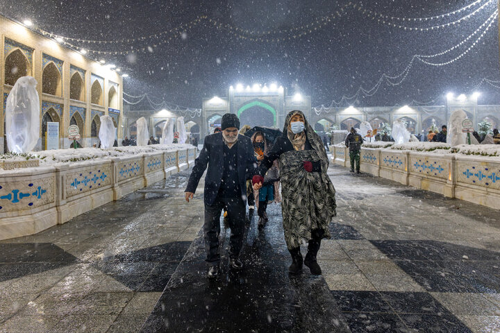 Photos: Autumn Snowfall at Imam Reza Holy Shrine