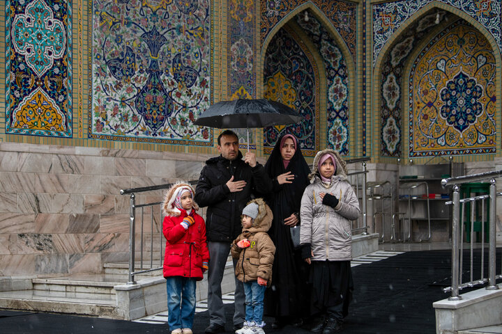 Photos: Autumn Snowfall at Imam Reza Holy Shrine