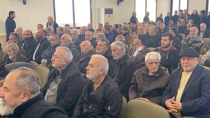 تقرير مصور/ جانب من الحضور في مجلس تأبين أحد المواكبين لمسيرة الإمام المغيب السيد موسى الصدر بلبنان