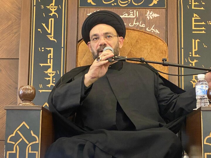 تقرير مصور/ جانب من الحضور في مجلس تأبين أحد المواكبين لمسيرة الإمام المغيب السيد موسى الصدر بلبنان