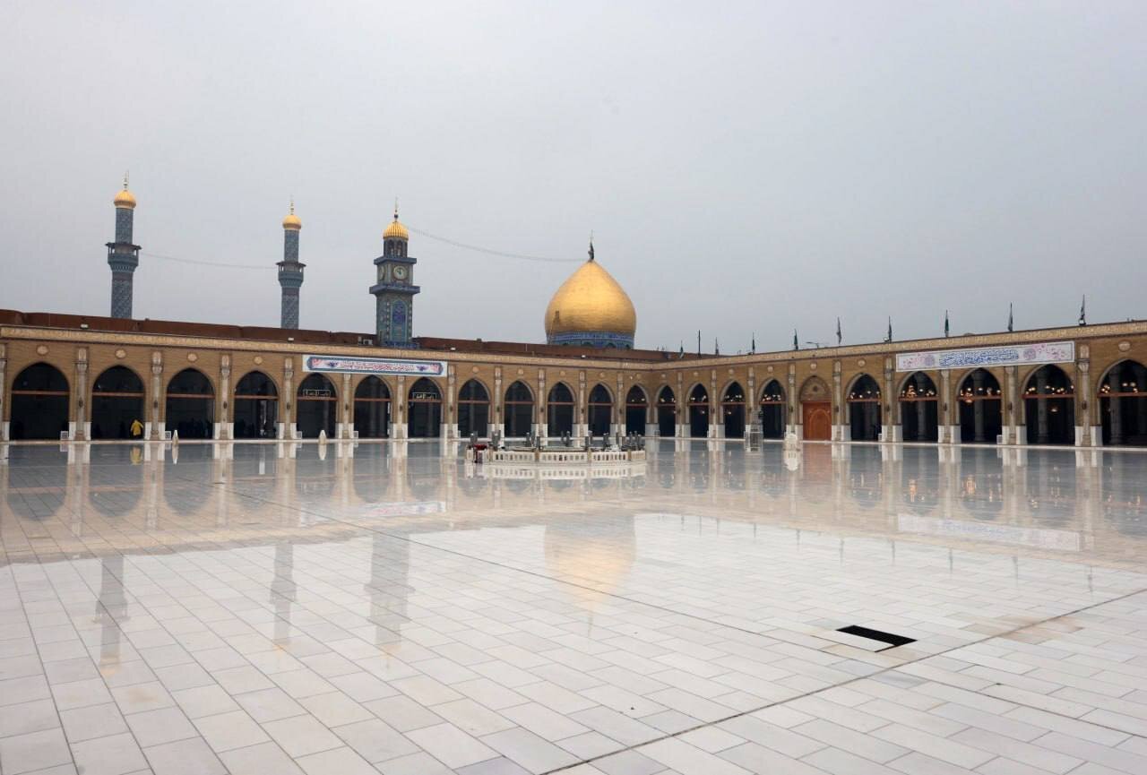 تقرير مصور/ مشاهد جديدة لأجواء مطرية عن مسجد الكوفة المعظم