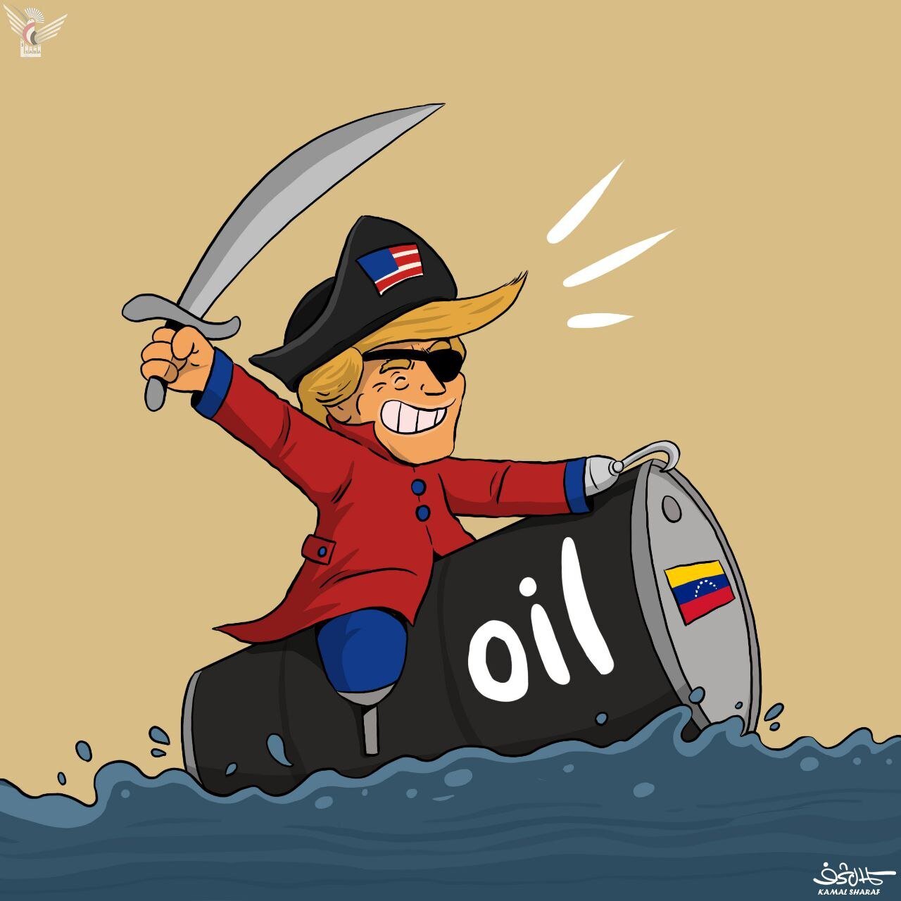Cartoon: Trump, the thief of Venezuelan oil