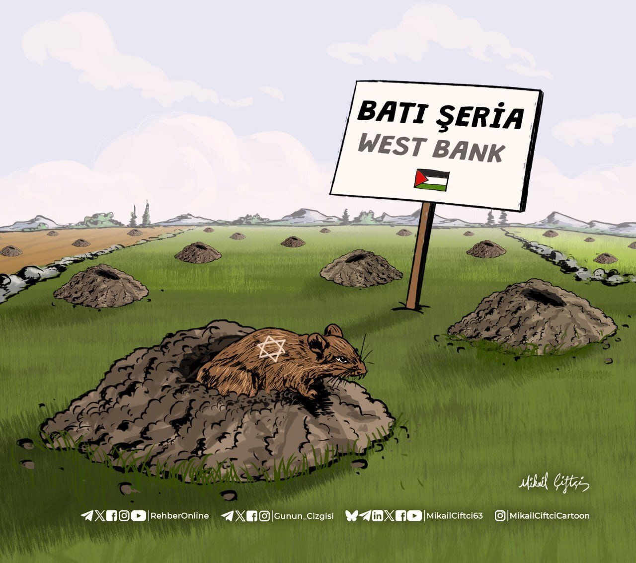 Cartoon: Israeli settlement in the West Bank