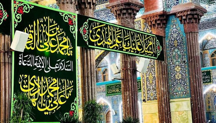Informe fotográfico | El Santuario del Imam Huséin (P) engalanado con banderas alegres por el natalicio del Imam Muhammad al-Baqir (la paz sea con él)