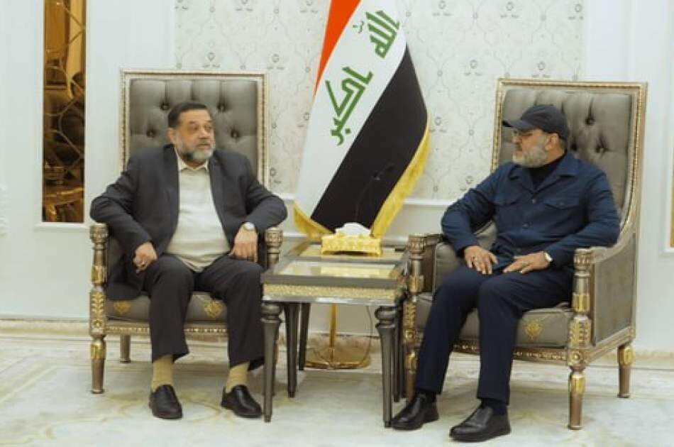 Hamas leaders meet with Iraqi Sayed al-Shuhada Brigades Secretary General