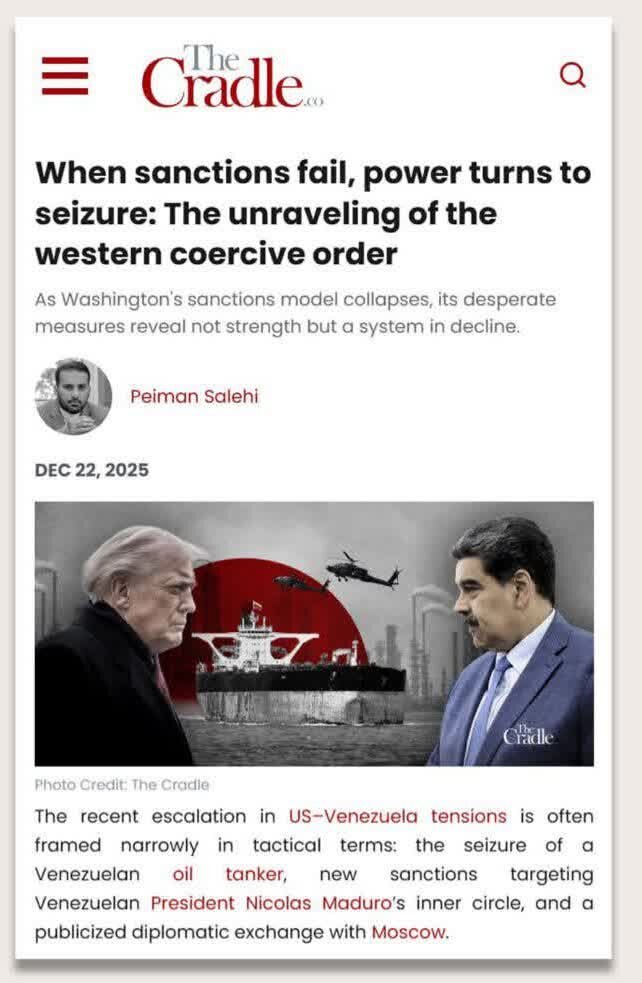 Kapag Nabibigo ang mga Parusa (sanctions): Ang Pagsamsam ang Humahalili sa Kapangyarihan at Gumuho ang Mapilit na Kaayusang Kanluranin