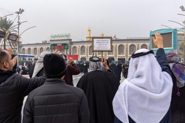 تقرير مصور/ تشييع النعش الرمزي للإمام الهادي (عليه السلام) عند العتبتين المقدستين في كربلاء