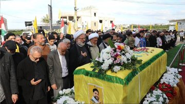 تشییع شهدای حزب‌الله در جنوب لبنان برگزار شد + تصویر