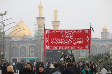 عکس خبری | تشییع نمادین حضرت امام هادی(ع) در کربلای معلی