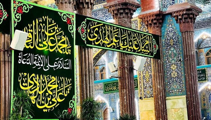 تقرير مصور/ تزيين حرم الإمام الحسين (ع) بلافتات الفرح ابتهاجا بولادة الإمام الباقر والإمام الهادي (ع)