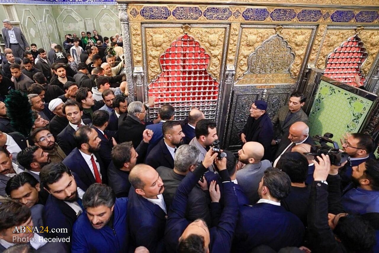 عکس خبری | حضور آصف علی زرداری رئیس‌جمهور پاکستان در حرم حضرت عباس(ع)