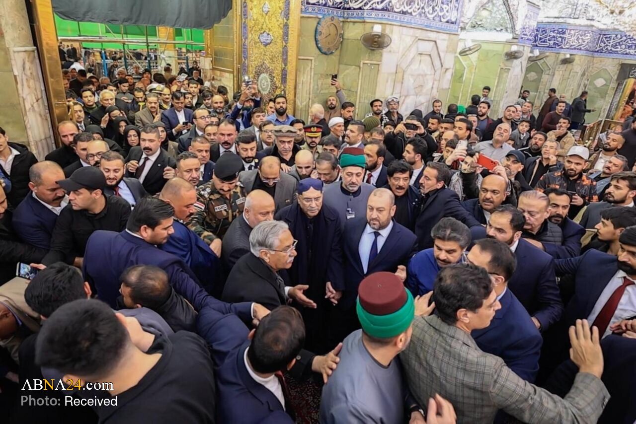 عکس خبری | حضور آصف علی زرداری رئیس‌جمهور پاکستان در حرم حضرت عباس(ع)