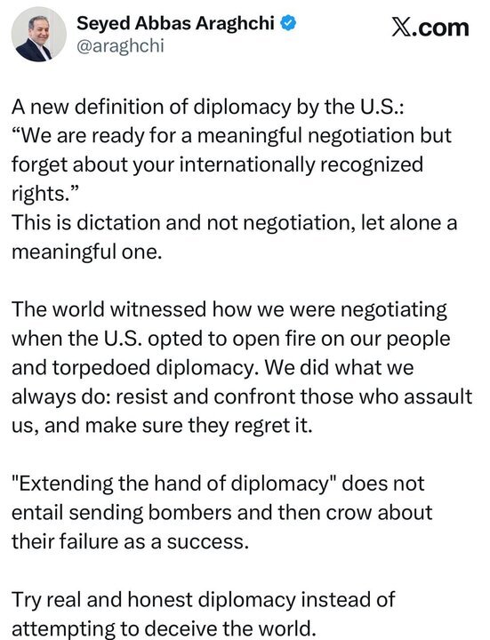 Wezîrê Derve yê Îranê di dîplomasîya Amerîka de