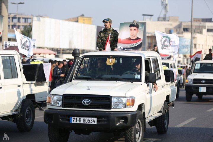 تشییع نمادین شهدای الحشد الشعبی در بغداد  