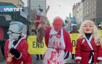 গাজায় যুদ্ধবিরতি লঙ্ঘনের প্রতিবাদে স্টকহোমে বিশাল বিক্ষোভ