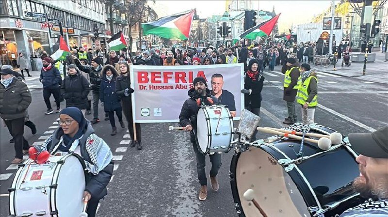 Protest in Stockholm condemns Israeli ceasefire violations in Gaza