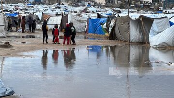 غزہ میں شدید طوفانی بارشوں کی وجہ سے فلسطینیوں کی مشکلات میں اضافہ