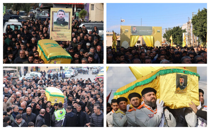 حزب‌الله، شهدای خود را در مناطقی از جنوب لبنان تشییع کرد + تصاویر