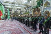 تقرير مصور/ خدم العتبة العباسية المقدسة يحتفلون بولادة الإمام الجواد (ع) في حرم أبي الفضل (ع)