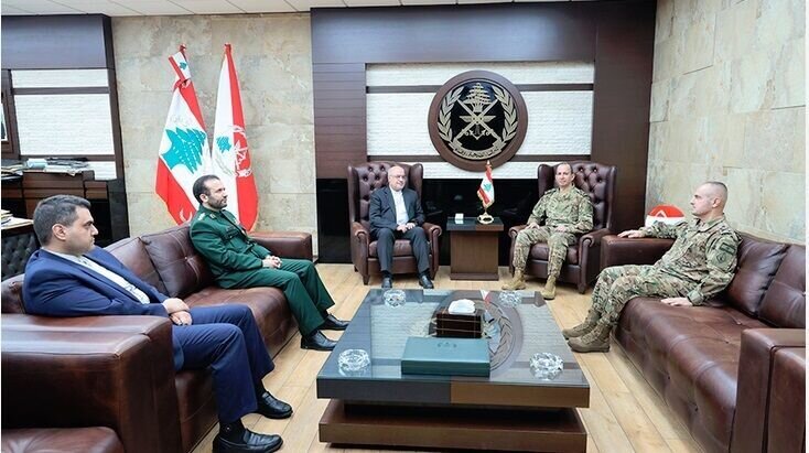 Iranian ambassador meets with Lebanese Defense Minister, Army Commander