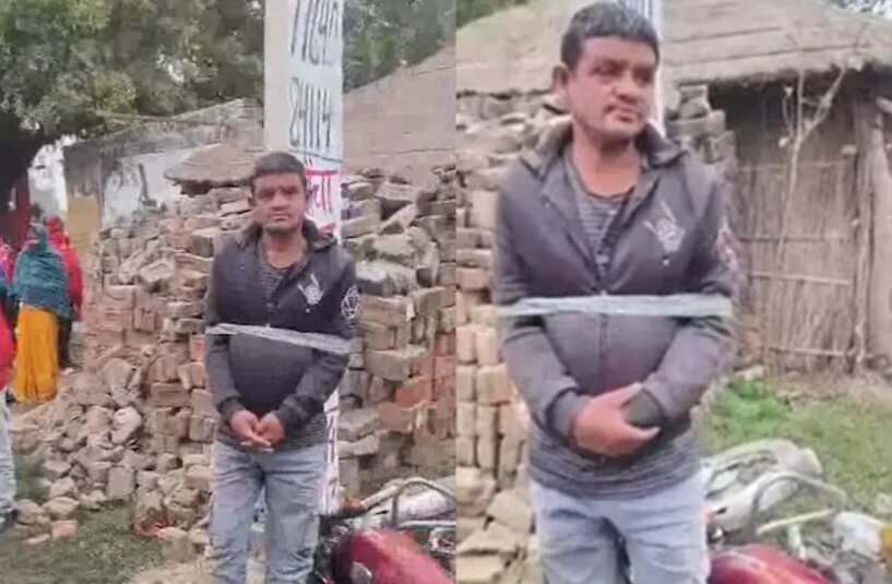 رجل مسلم في الهند يُربط إلى عمود ويُضرب بسبب مزاعم تتعلق بلحم البقر