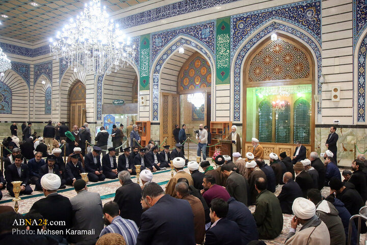 Foto / Ayetullah Misbah Yezdinin Saygıyla Anılması Doğrultusunda Hz. Masume'nin (s.a) Mukaddes Hareminde Hutbe Okuma Merasimi