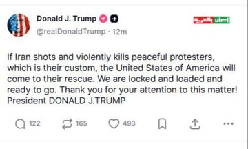 Mga Bagong Banta mula sa Pangulo ng Estados Unidos na si Donald Trump sa social media platform na Truth Social: