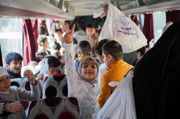 Informe fotográfico | Patrocinado por el Santuario de Amir al-Mu'minin, Imam Ali (PB): distribución de ropa de invierno y visita especial para alumnos del Instituto Al-Riyahin