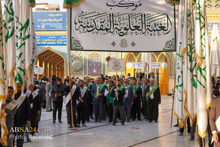 ادای احترام خادمان حرم علوی به مناسبت میلاد مولود کعبه