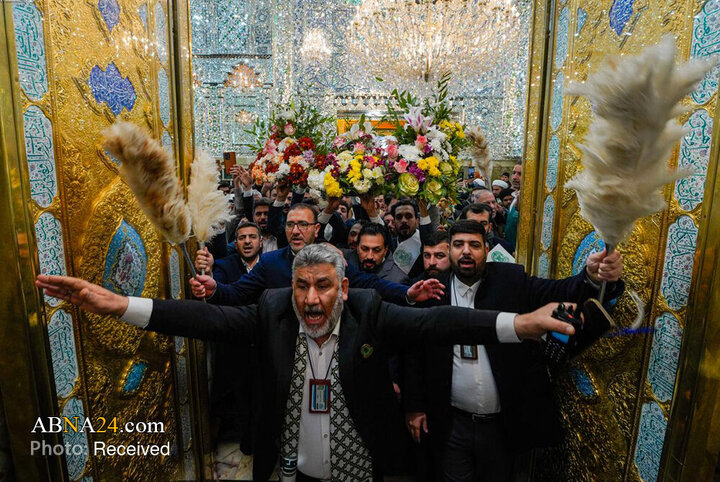 ادای احترام خادمان حرم علوی به مناسبت میلاد مولود کعبه