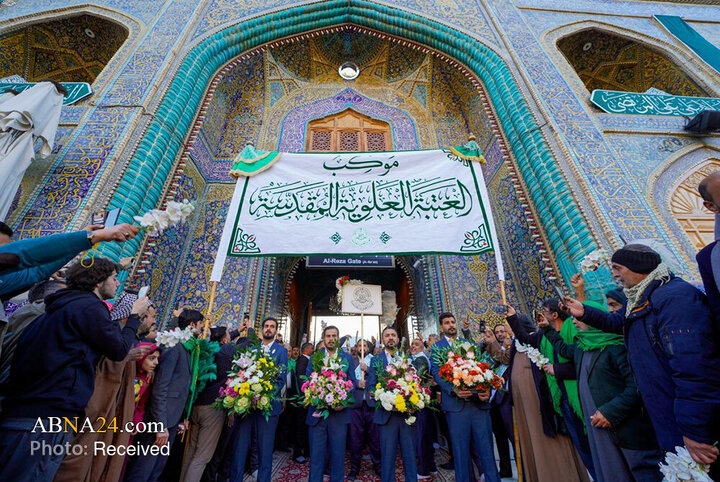 ادای احترام خادمان حرم علوی به مناسبت میلاد مولود کعبه