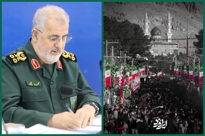 حضور و بازدید فرمانده کل سپاه از مراسمات سالگرد شهید سلیمانی در کرمان