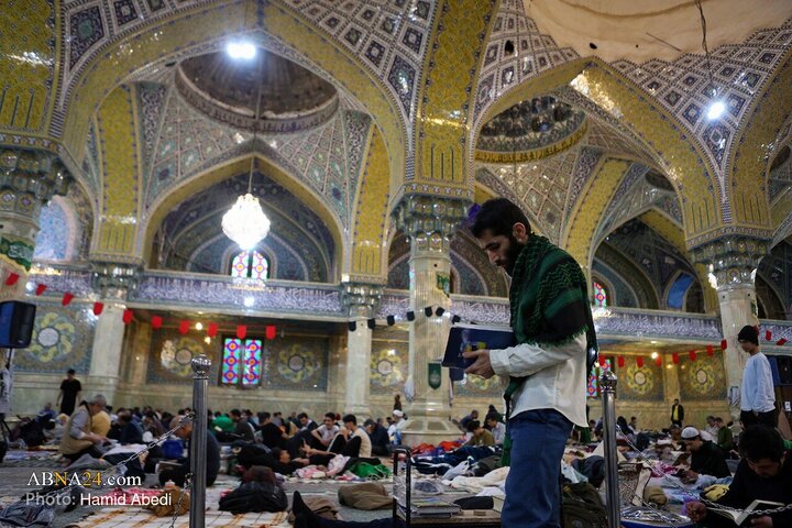 مراسم معنوی اعتکاف در مسجد امام حسن عسکری(ع) قم