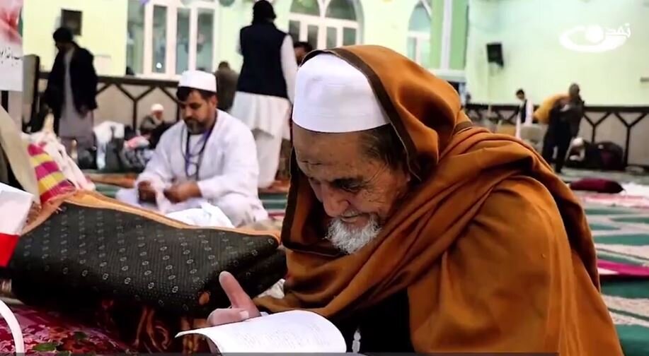 ویدیو | مراسم معنوی اعتکاف در مسجد فاطمیه قندهار