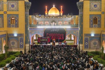 آیین عزاداری وفات حضرت زینب(س) در حرم مطهر علوی