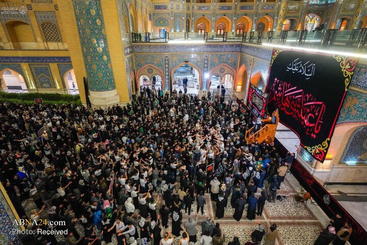 آیین عزاداری وفات حضرت زینب(س) در حرم مطهر علوی